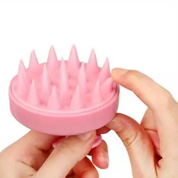 Щетка для шампуня с мягкой силиконовой щетиной, 1 шт., отшелушивающее средство для головы для душа, подходит для перхоти, сухое и влажное двойного применения, подходит для мужчин и женщин, синий