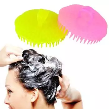 Щетка для шампуня, щетка для головы для взрослых, расческа с мягким клеем, длинные волосы, массаж головы для волос Random Color
