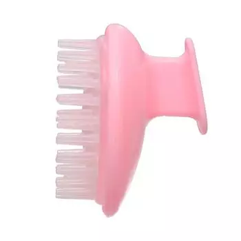 Щетка для шампуня Силиконовая головка Шампунь для тела Массажная щетка для головы Расческа для мытья волос Расческа для душа Ванна розовый