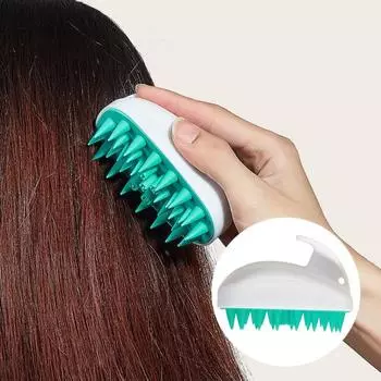 Щетка для шампуня, высокая эластичность, удобная для удаления, массажер для душа, щетка для мытья шампуня от перхоти и кожи головы белый