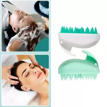Щетка для шампуня, высокая эластичность, удобная щетка для удаления перхоти, массажер для кожи головы, щетка для мытья шампуня для душа белый