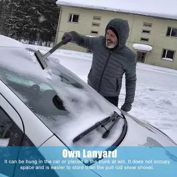Щетка для снега, скребок для льда в автомобиле, лопата для удаления снега, скребок для лобового стекла автомобиля, портативная и симпатичная лопата с нескользящей поверхностью
