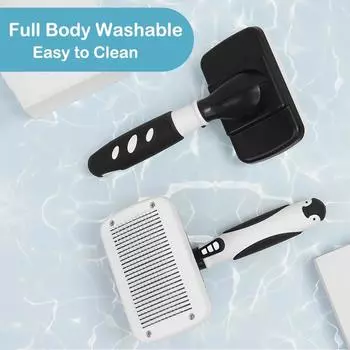 Щетка для собак для удаления и ухода за волосами, подходит для длинношерстных собак, расческа для чистки кошек белый