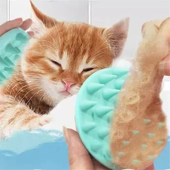 Щетка для собак и кошек, расческа для собачьей шерсти, аксессуары для кошек, щетки для домашних животных, принадлежности для мытья продуктов, чистка белый