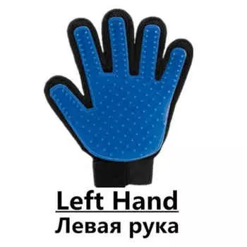 Щетка для собак, перчатка для удаления линьки, нежная и эффективная перчатка для ухода за домашними животными, кошками, перчатки для чистки кошек, ванна для собак Left розовый