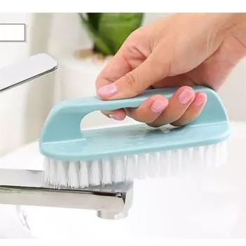 Щетка для стирки Цветная с ручкой Удобно держать Хороший эффект чистки Чистящая щетка/губка/стальная шерстяная щетка для чистки Чистка 13.5 X 5.5 X 5cm