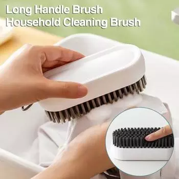 Щетка для стирки Эргономичная длинная ручка с жесткой щетиной Сверхмощная многофункциональная плитка на столешнице Пол в ванной комнате скребок для бытовой уборки Товары для дома Long белый