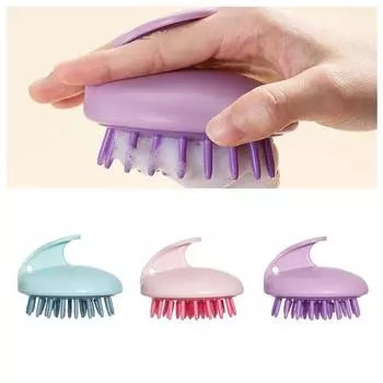 Щетка для тела Щетка для мытья волос Уход за волосами Массажная щетка для кожи головы Удобная расческа для мытья волос Ванна СПА розовый