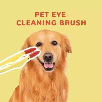Щетка для удаления пятен от слез домашних животных, щетка для удаления фекалий с глаз кошек и собак, мягкая расческа с зажимом оранжевый