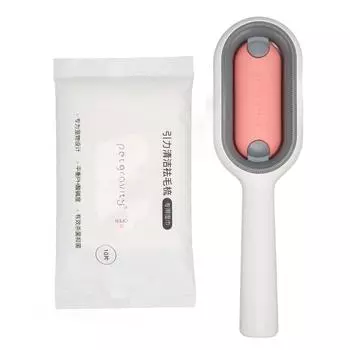 Щетка для удаления шерсти домашних животных 4 в 1 универсальная многоразовая массажная короткая стрижка для домашних животных самоочищающаяся шерсть розовый