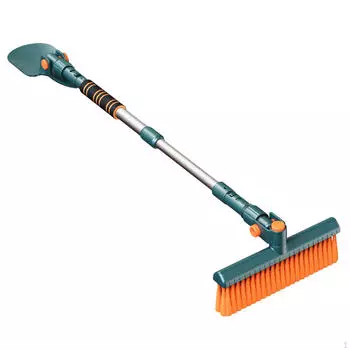 Щетка для удаления снега с автомобиля, вращающийся многофункциональный зимний эргономичный инструмент для транспортных средств зелёный