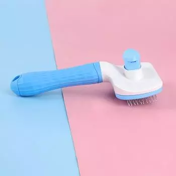 Щетка для удаления собачьей шерсти Расческа для ухода за кошачьей шерстью для длинных волос Собака Домашнее животное удаляет волосы Чистящая щетка для ванны Товары для собак серый