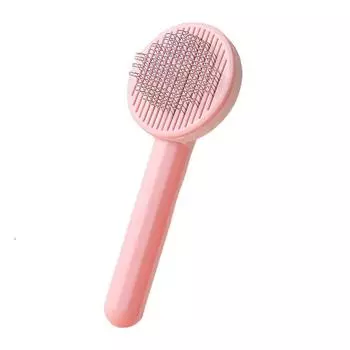 Щетка для удаления волос с домашними животными, расческа для кошек и собак, короткий массажер, товары для домашних животных для кошек, аксессуары для щеток для собак, принадлежности розовый