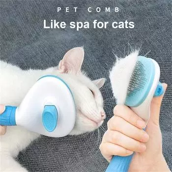 Щетка для ухода за домашними животными, расческа для самоочистки собак, щетка для удаления волос для маленьких и больших собак, кошек синий