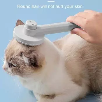 Щетка для ухода за кошками, самоочистка волос, ручной инструмент против завязывания, массажная расческа для тела домашних животных зелёный