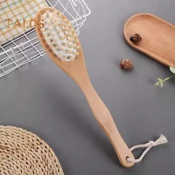 Щетка для ухода за кожей с деревянной ручкой, многофункциональная, удобная для рук, щетка для тела с натуральной щетиной из сизаля A