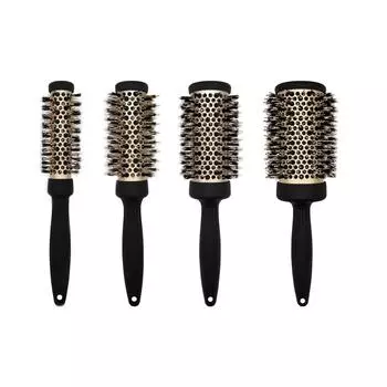 Щетка для укладки волос, нейлоновая расческа, термоалюминиевая трубка, круглая расческа для волос, профессиональная салонная щетка для волос, бигуди, инструменты