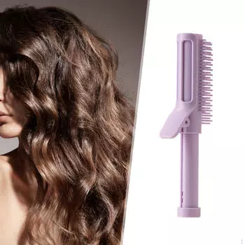 Щетка для укладки волос, вьющаяся профессиональная портативная щетка для распутывания волос для пикника, салона, фиолетовый