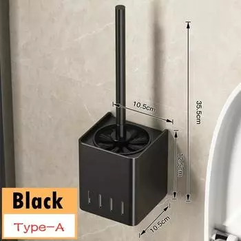 Щетка для унитаза, аксессуары для ванной комнаты, креативная напольная настенная щетка для туалета из алюминиевого сплава, набор держателей для щетки для унитаза белый