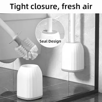 Щетка для унитаза, держатель для щетки для унитаза, чистая, без мертвых углов, щетка с круглой головкой и основанием, щетка для унитаза, бытовая ванная комната