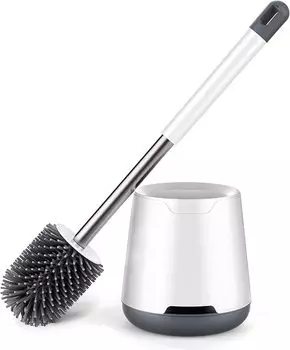 Щетка для унитаза и держатель Щетка для унитаза для ванной комнаты Компактный унитаз под ободком