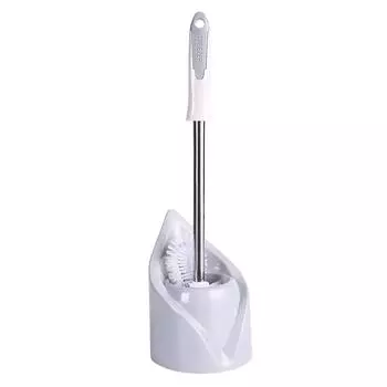 Щетка для унитаза, щетка для чистки унитаза, пластиковая щетка для унитаза с длинной ручкой, щетка для чистки унитаза, щетка для чистки унитаза, без тупиков Pack of 1 серый