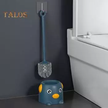 Щетка для унитаза Щетка для чистки унитаза в форме свиньи с нескользящей длинной ручкой Скребок для унитаза для серый