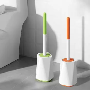 Щетка для унитаза Щетка для унитаза и сильная щетина Длинная щетка и достаточно тяжелое основание для туалета в ванной комнате зелёный