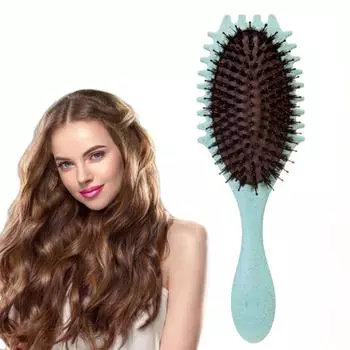 Щетка для вьющихся волос — кисть для определения локонов Bounce, кисть для укладки из кабаньей щетины для придания формы и выделения локонов, кисть для завивки для женщин фиолетовый