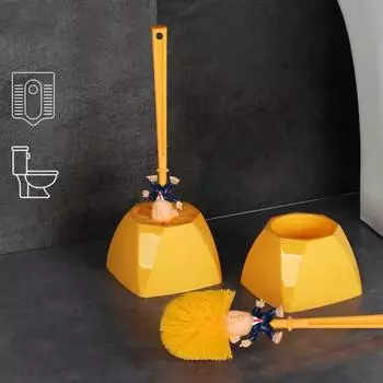 Щетка для ванной комнаты с комиксами Трампа, длинная ручка, необычная щетка для унитаза, функциональное чистящее средство для унитаза, веселый инструмент для уборки ванной комнаты A