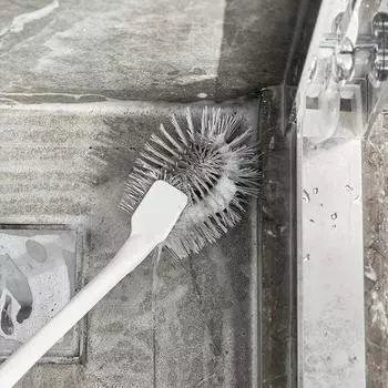 Щетка для ванной комнаты Удобная ручка Густая щетина Длинная ручка Полезная пластиковая щетка для туалета и кухни Чистка для