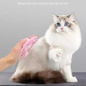 Щетка для ванны для домашних животных Массажная щетка для собак Перчатки для ванны для домашних животных Расческа Резиновые перчатки Душ для домашних животных серый