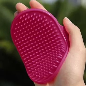 Щетка для ванны для домашних животных, собак, кошек, резиновая перчатка для ухода за волосами, массажный массажер One Size розовый