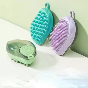 Щетка для ванны для собак Щетка для душа в форме манго Щетка для ванны для домашних животных Для большого отверстия для заполнения Мягкий клей Подвесное отверстие для ванны для домашних животных