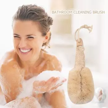 Щетка для ванны из сизаля с ручкой из шнура, отшелушивающая щетка для тела из натуральной щетины