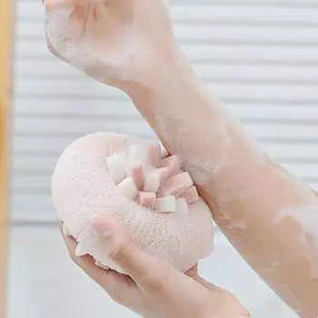 Щетка для ванны Мягкий шарик для ванны с присоской Щетки для тела Отшелушивающий скраб Для спины Массажные щетки для душа зелёный