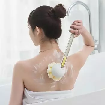 Щетка для ванны с длинной ручкой, мягкая щетина, скребок для ванны, бытовой съемный инструмент для душа, массаж спины, скребок для тела, аксессуары для ванной комнаты