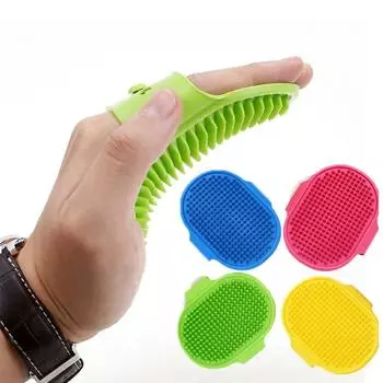 Щетка для ванны с поясом Резиновая перчатка для массажа волос Отшелушивающие перчатки Скруббер для очистки головы Варежка Силиконовый инструмент для мытья и душа жёлтый