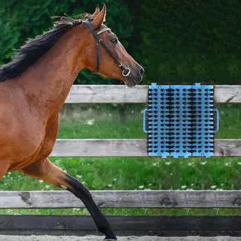 Щетка для верховой езды для лошадей и домашних животных Инструмент для ухода за собаками и кошками Blue