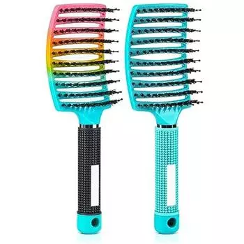 Щетка для влажных волос, щетка для распутывания вьющихся волос, щетки для волос для женщин и детей, щетка для расчесывания волос безболезненно и с меньшим повреждением, 2 шт.