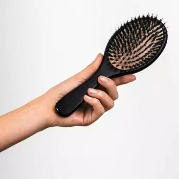 Щетка для волос без шампуня с эргономичной деревянной ручкой для массажа кожи головы, портативная