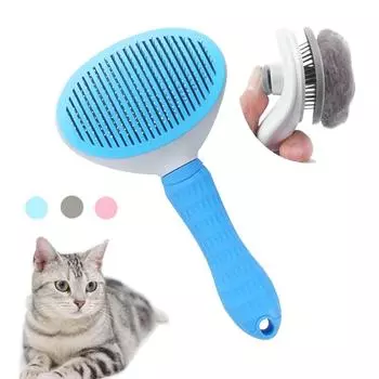 Щетка для волос для собак, расческа для кошек, щетка для удаления волос для собак, кошек, щенков, котят, инструменты для ухода за собаками, аксессуары для домашних животных, товары для домашних животных синий