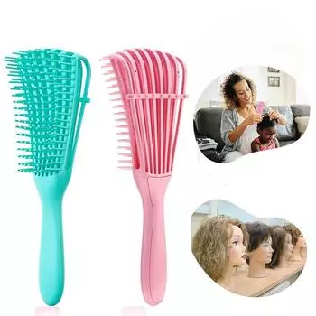 Щетка для волос, массаж головы, вьющиеся волосы, женская расческа, расческа фиолетовый