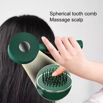 Щетка для волос Мягкая расческа с зубьями Защита двойного назначения Массаж Очистка Антистатический для кожи головы Самосохнущий Влажный Удаление перхоти Противоскользящий белый