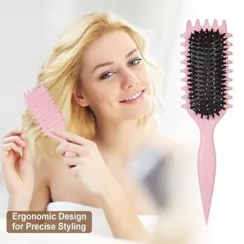 Щетка для волос, определяющая кудри, вентилируемая щетка для массажа кожи головы, расческа на воздушной подушке, расческа для формирования вьющихся волос, распутывающая щетка для укладки, женский парикмахерский инструмент