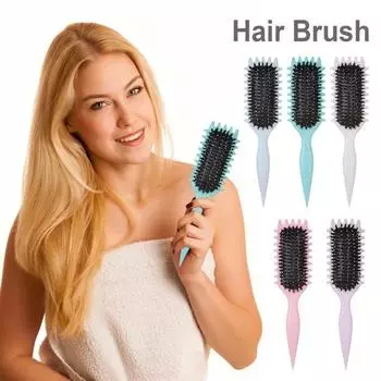 Щетка для волос, определяющая кудри, вентилируемая щетка для массажа кожи головы, расческа на воздушной подушке, расческа для формирования вьющихся волос, распутывающая щетка для укладки, женский парикмахерский инструмент бежевый