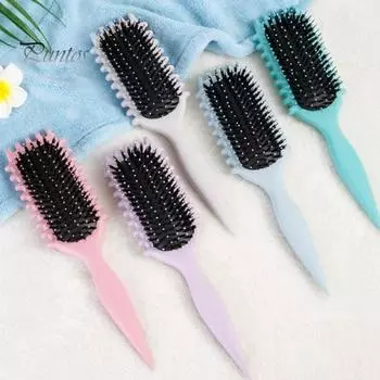 Щетка для волос, определяющая кудри, вентилируемая щетка для массажа кожи головы, расческа на воздушной подушке, расческа для формирования вьющихся волос, распутывающая щетка для укладки, женский парикмахерский инструмент бежевый