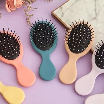 Щетка для волос, расческа с воздушной подушкой, мини-расческа для массажа кожи головы, щетка для ухода за волосами для детей и взрослых фиолетовый