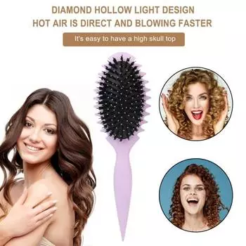 Щетка для волос с мягкой щетиной для массажа кожи головы, расческа на воздушной подушке, расческа для формирования вьющихся волос, распутывающая щетка для укладки, женский парикмахерский инструмент чёрный