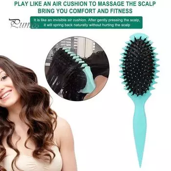 Щетка для волос с мягкой щетиной для массажа кожи головы, расческа на воздушной подушке, расческа для формирования вьющихся волос, распутывающая щетка для укладки, женский парикмахерский инструмент розовый
